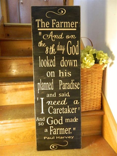 So God Made A Farmer Paul Harvey 12x36 Handmade Wood Sign Etsy