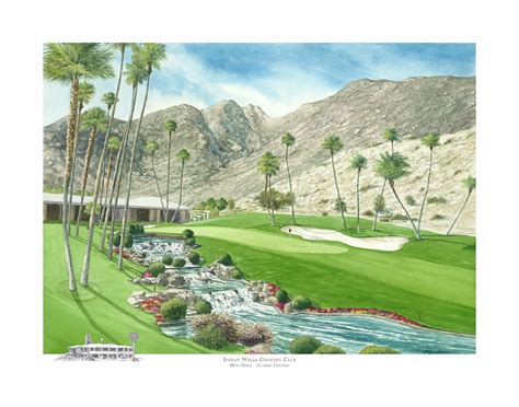 Golf Art Indian Wells Country Club The 18th Hole Classic Course Print