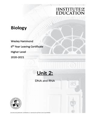 Fillable Online Biology Wesley Hammond Leaving Certificate Biology