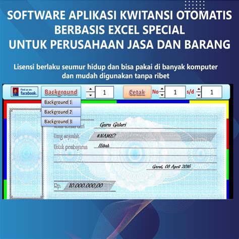 Jual Aplikasi Kwitansi Excel Terbaru Langsung Cetak Shopee Indonesia