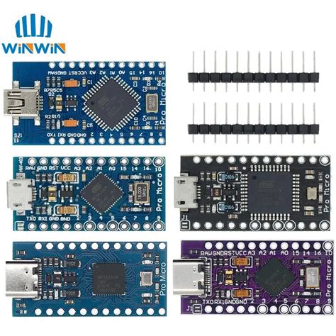 Mini Type C Micro Usb Pro Micro Atmega32u4 5v 16mhz Module With The Bootloader For Arduino With