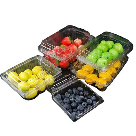 Customization Clear Pet Clamshell Plastic Containers For Tomato