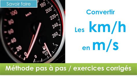 convertir les km h en m s mathématiques collège niveau 5ème et