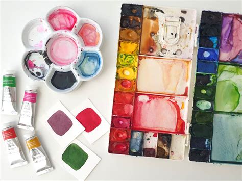 clean watercolor paint palette  kelly mcneill blog