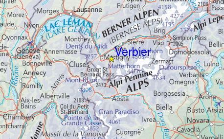 Verbier Map - Switzerland