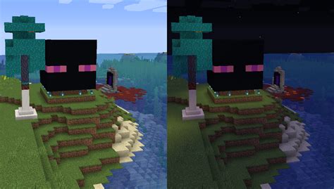 Enderman Brought Me Some Warped Nylium So I Build An Enderman Head And Made A Warped Tree With