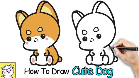 100+ easy cute dog drawings tutorial and inspiration