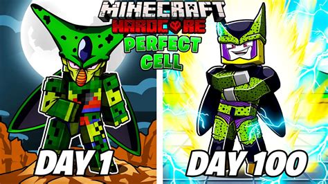 I Played Minecraft Dragon Block C As Perfect Cell For 100 Days This Is