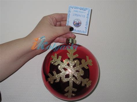 Новогодний елочный шар со снежинкой блестящей, 15 см, 2 цвета ...