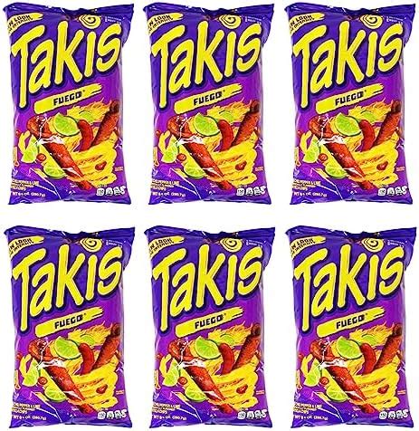 Amazon Barcel Takis Fuego HOT Chili Pepper Lime Corn Snack 6