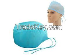 Disposable Nonwoven PP SMS Head Cap Medical Cap Doctor Cap Surgical Cap