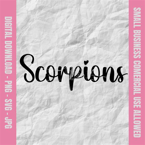 Scorpions Svg Scorpions Thick Script Letter Svg Scorpions Football