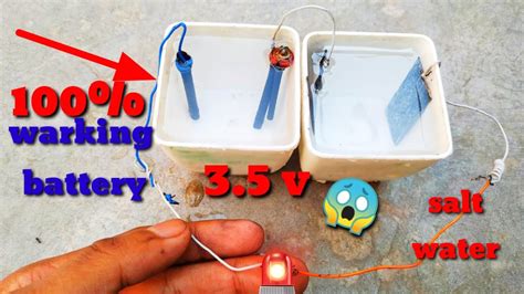 How To Make Salt Water Battery Homemade Battery Freeenergy Youtube