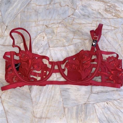 Vs Very Sexy Strappy Embroidered Open Cup Balconette Depop