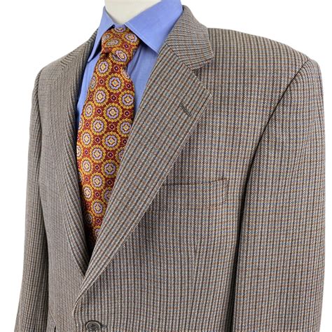 Magee Beige Light Brown Wool Geneva Houndstooth Check Gem