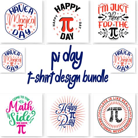 Pi Day T Shirt Design Bundle Pi Day Pi Day Design Masterbundles