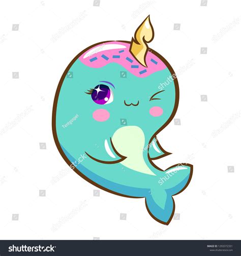 Narwhal Clipart Design Stock Vector (Royalty Free) 1293372331 ...