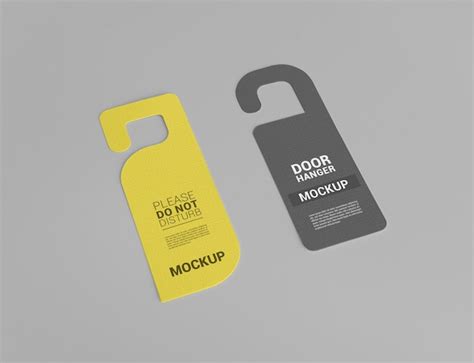 Premium Psd Door Hanger Mockup Design