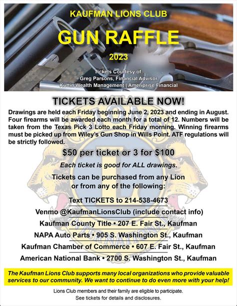 First Gun Raffle Drawing