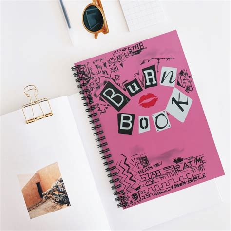 Mean Girls Burn Book Journal Spiral Notebook Ruled Line Etsy