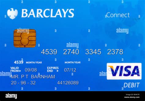 Barclays Bank Debit Card Fake Name and Numbers Stock Photo, Royalty ...