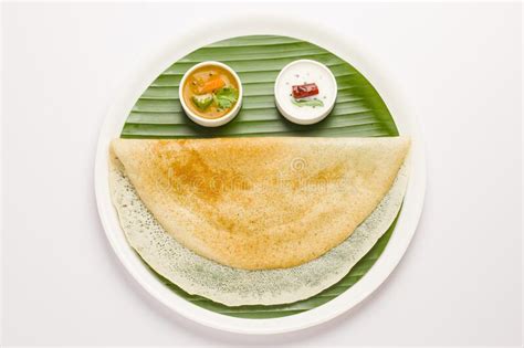 Ghee Roast Dosa With White Background Stock Photo Image Of India