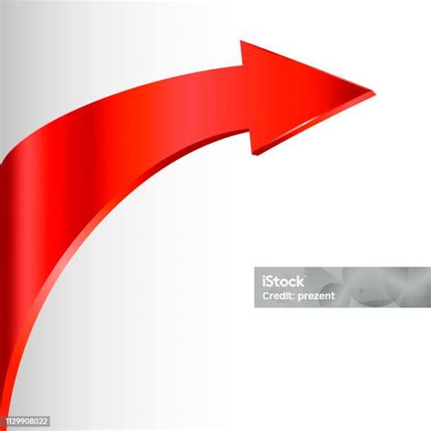 panah merah  latar belakang putih ilustrasi stok  gambar