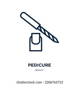 Pedicure Icon Beauty Collection Thin Linear Stock Vector Royalty Free