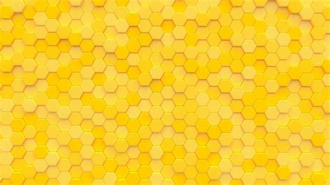 Premium Photo Yellow Hexagon Texture Background 3d Render