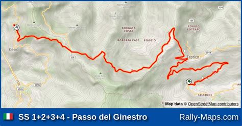 Mapa Harmonogram Profil Elewacji Os Passo Del Ginestro