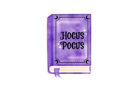 Hocus Pocus Spell Book Watercolor Svg Cut File By Creative Fabrica