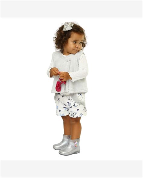 Riachuelo Galocha Infantil Baby Menina Unicórnio Prata Glitter