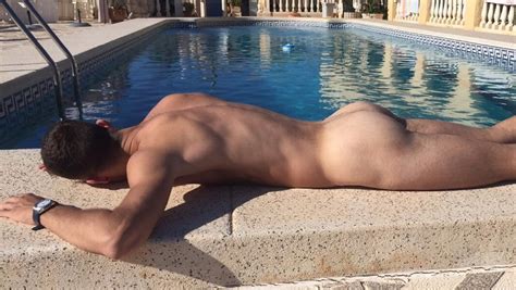 Rearview Naked At The Edge Of A Pool Gallery Of Men