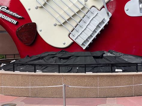 Photos Rock N Roller Coaster Guitar Uncovered At Disneys Hollywood