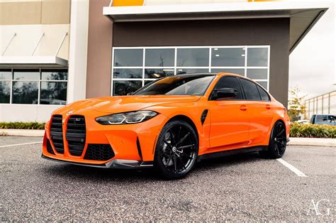 Bmw M3 G80 Orange Ag Luxury Agl74 Wheel Wheel Front