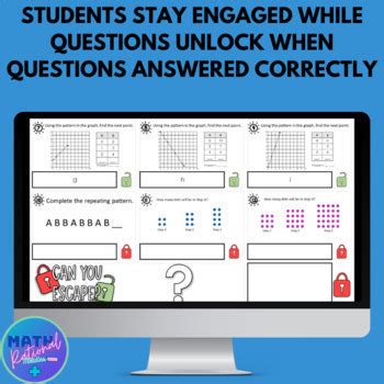 Algebra Patterns Digital Escape Room By Math Rational Middles Tpt