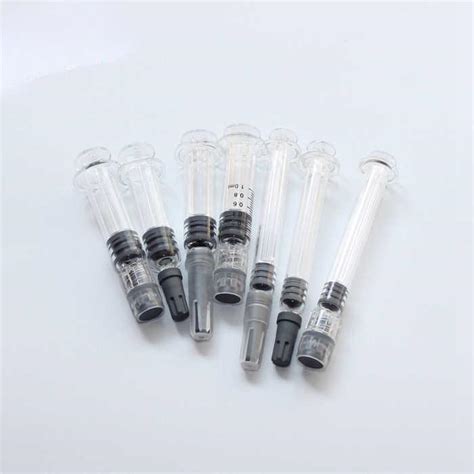 Sterilize Borosilicate Luer Lock Luer Slip Glass Prefilled Syringes