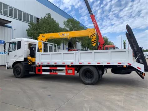 Dongfeng Rhd Ton Lift Machine Truck Crane With Hydraulic Ladder