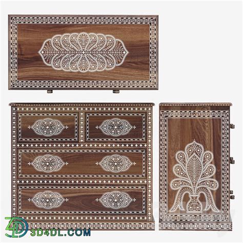 Sideboard Chest Of Drawer Noor Bone Inlay Chest