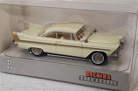 Brekina PCX NEW HO 1 87 Scale 2 Door 1958 Plymouth Fury Beige Gold EBay