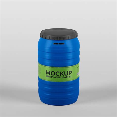 Premium Psd Plastic Barrel Mockup