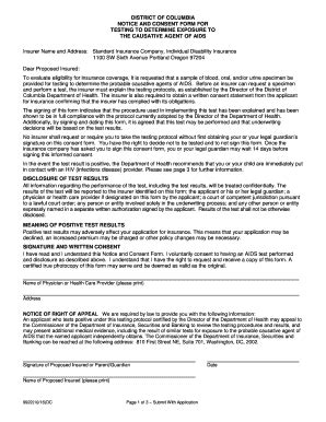 Fillable Online Notice And Consent Form For Blood Oral Fluid And Or