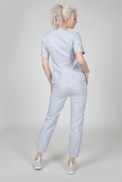 Bluzka medyczna damska Scrubs GlamComfort Warm Gray Odzież Medyczna