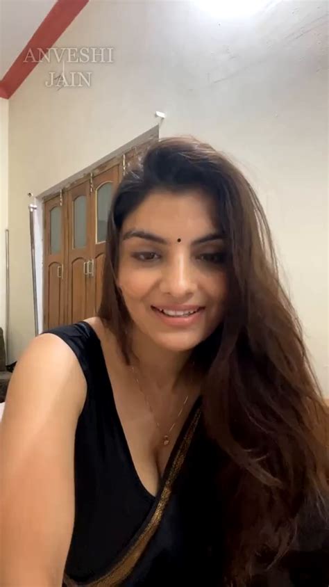 Anveshi Jain Black Saree Live Mp4 0023 — Postimages