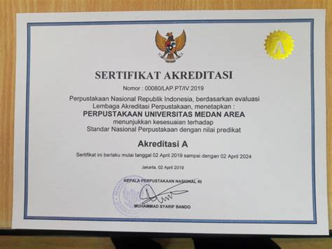 Perpustakaan Universitas Medan Area Meraih Prestasi Mendapatkan