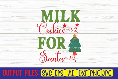 Milk Cookies For Santa Svg Cut File Graphic By Trendy Svg Gallery · Creative Fabrica