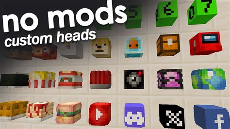 How To Get Custom Heads In Minecraft All Version Full Guide Youtube