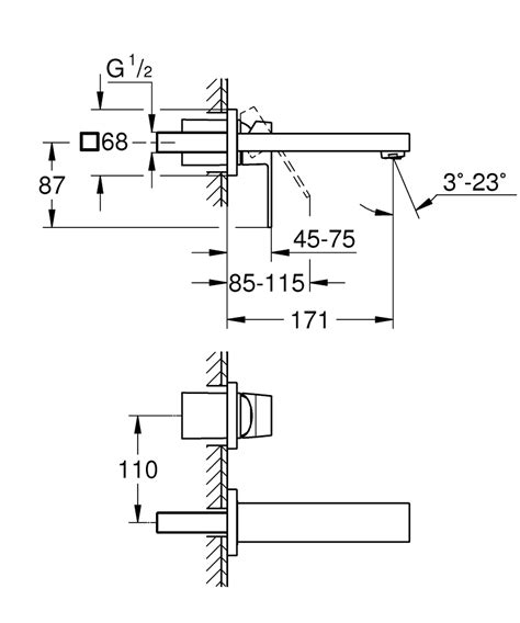 Eurocube Mitigeur Monocommande 2 Trous Lavabo Taille S GROHE