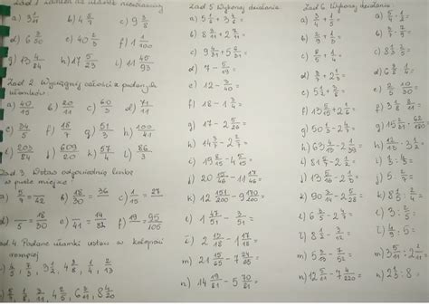 Matematyka Jest łatwa Karta Pracy Ułamki Zwykłe