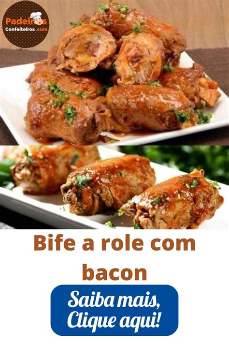 Bife A Role Bacon Usando A Panela De Press O Bife A Rol